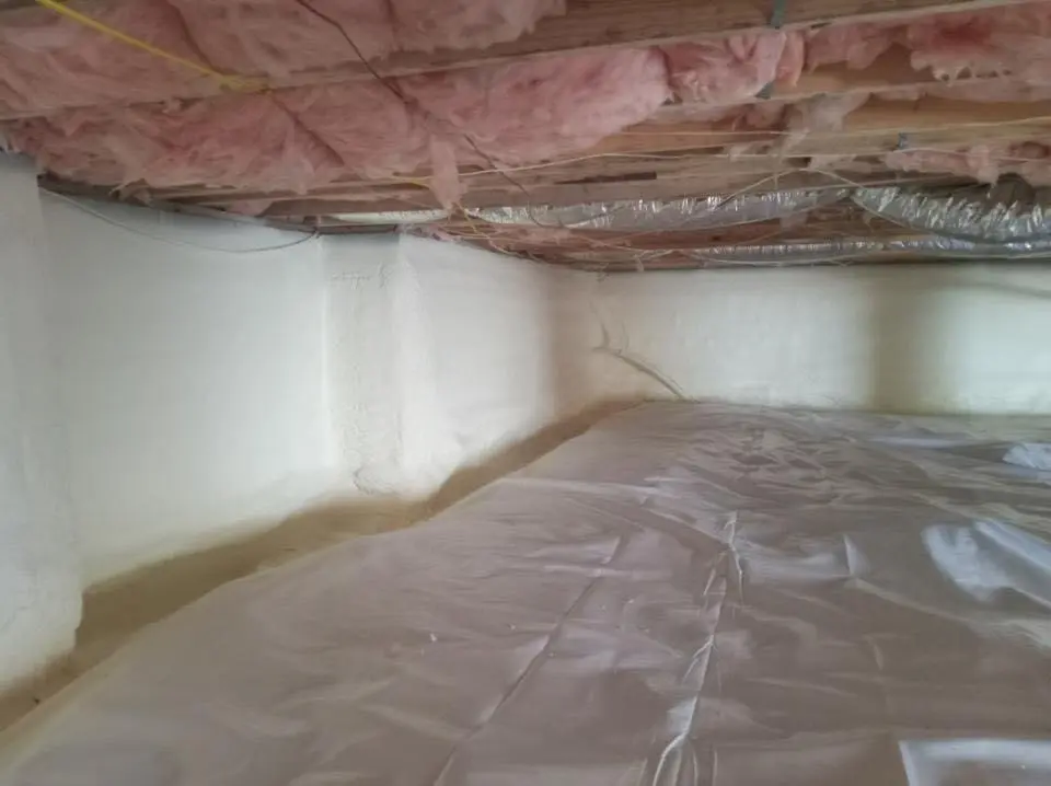 Crawl space encapsulation with closed-cell spray foam for Attic Insulation in Ben Lomond